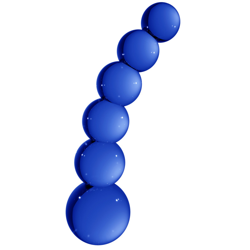 CHRYSTALINO Gode en verre Planets Bleu 18 x 4.3 cm